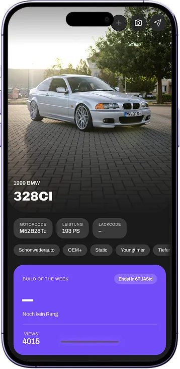 TuneLog Home-Screen